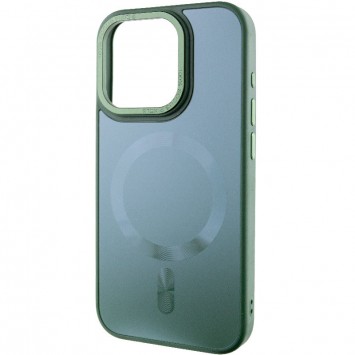Чехол TPU+Glass Sapphire Midnight Open Camera with MagSafe для Apple iPhone 15 Pro Max (6.7"), Зеленый / Forest green - iPhone 15 Pro Max - изображение 1