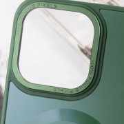 Чехол TPU+Glass Sapphire Midnight Open Camera with MagSafe для Apple iPhone 15 Pro Max (6.7"), Зеленый / Forest green