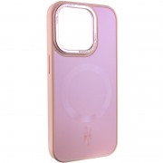 Чехол TPU+Glass Sapphire Midnight Open Camera with MagSafe для Apple iPhone 15 Pro Max (6.7"), Розовый / Pink Sand