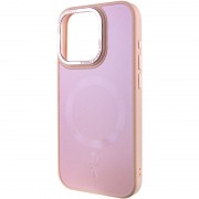 Чехол TPU+Glass Sapphire Midnight Open Camera with MagSafe для Apple iPhone 15 Pro Max (6.7"), Розовый / Pink Sand