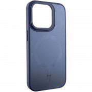 Чехол TPU+Glass Sapphire Midnight Open Camera with MagSafe для Apple iPhone 15 Pro Max (6.7"), Синий / Deep navy