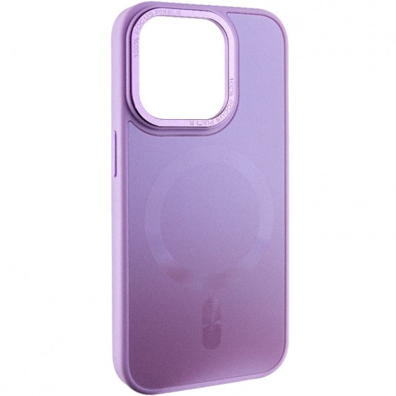 Чехол TPU+Glass Sapphire Midnight Open Camera with MagSafe для Apple iPhone 15 Pro Max (6.7"), Сиреневый / Lilac