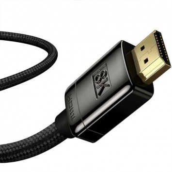 Відео кабель Baseus HDMI High Definition Series 8KHDMI To 8KHDMI (Zinc alloy) (1m) (WKGQ000001)), Black - Кабелі / Перехідники - зображення 2 