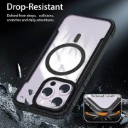 TPU+PC чехол Defense Clear with MagSafe для Apple iPhone 15 Pro (6.1"), Черный
