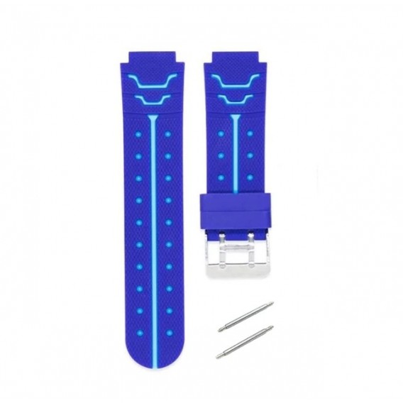 Силіконовий ремінець для дитячого годинника: Q750 Q100 Q60 Q80 Q90 Q528 T7 S4 Y21 Y19, 16 мм, фіолетовий / блакитний