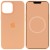 Чехол для Apple iPhone 12 Pro / 12 (6.1"") - Silicone case (AAA) full with Magsafe and Animation (Оранжевый / Cantaloupe)