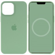 Чехол для Apple iPhone 12 Pro / 12 (6.1"") - Silicone case (AAA) full with Magsafe and Animation (Зеленый / Pistachio)
