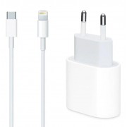 Швидка зарядка для Apple iPhone 20W Type-C Power Adapter (A) + Cable Type-C to Lightning (Білий)
