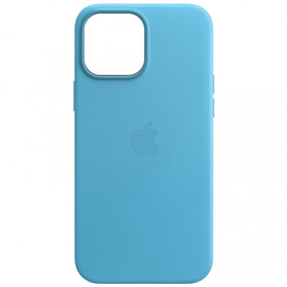 Шкіряний чохол для iPhone 13 Pro Max (6.7"") - Leather Case (AA) with MagSafe (Blue)