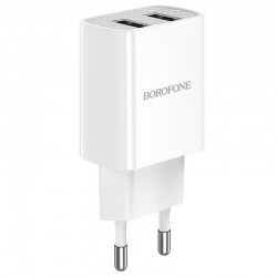 Зарядний пристрій для телефона - Borofone BA53A Powerway (2USB/2.1A)