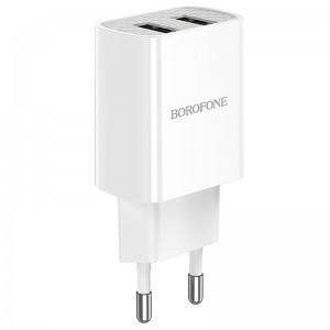 Зарядний пристрій для телефона - Borofone BA53A Powerway (2USB/2.1A)