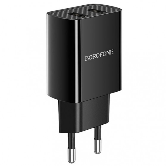 Зарядний пристрій для телефона - Borofone BA53A Powerway (2USB/2.1A) Чорний