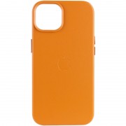 Кожаный чехол для Apple iPhone 14 (6.1"") - Leather Case (AA) with MagSafe Коричневый / Coppe