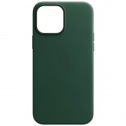 Кожаный чехол для Apple iPhone 14 Pro (6.1"") - Leather Case (AA) with MagSafe Military green