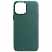Кожаный чехол для Apple iPhone 14 Pro (6.1"") - Leather Case (AA) with MagSafe Pine green