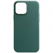 Кожаный чехол для Apple iPhone 14 Pro Max (6.7"") - Leather Case (AA) with MagSafe Pine green