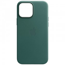 Шкіряний чохол для Apple iPhone 14 Pro Max (6.7"") - Leather Case (AA) with MagSafe Pine green