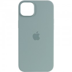 Чехол для Apple iPhone 14 (6.1"") - Silicone case (AAA) full with Magsafe Бирюзовый / Succulent