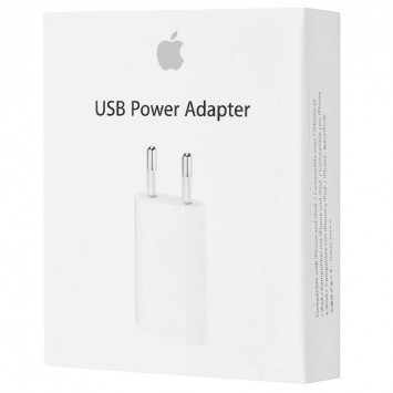 Зарядний пристрій (5w 1A) для Apple iPhone / iPod (AAA) (box) (Білий) - Мережеві ЗП (220 В) - зображення 2 