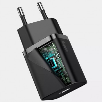 Зарядний пристрій для телефону Baseus Super Si Quick Charger 1C 20W (CCSUP-B) (Чорний) - Мережеві ЗП (220 В) - зображення 2 