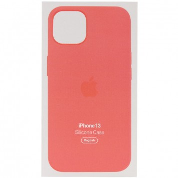 Чехол для iPhone 13 - Silicone case (AAA) full with Magsafe and Animation (Розовый / Pink Pomelo) - Чехлы для iPhone 13 - изображение 4