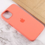Чехол для iPhone 13 - Silicone case (AAA) full with Magsafe and Animation (Розовый / Pink Pomelo)