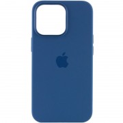 Чохол для iPhone 13 Pro - Silicone case (AAA) full with Magsafe and Animation (Синій / Blue Jay)