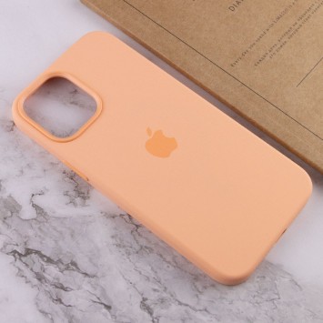 Чехол для Apple iPhone 12 Pro / 12 (6.1"") - Silicone case (AAA) full with Magsafe and Animation (Оранжевый / Cantaloupe) - Чехлы для iPhone 12 Pro - изображение 6