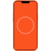 Чохол для Apple iPhone 12 Pro / 12 (6.1"") - Silicone case (AAA) full with Magsafe and Animation (Помаранчевий / Electric Orange)