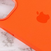 Чохол для Apple iPhone 12 Pro / 12 (6.1"") - Silicone case (AAA) full with Magsafe and Animation (Помаранчевий / Electric Orange)