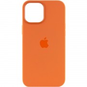 Чехол для Apple iPhone 12 Pro / 12 (6.1"") - Silicone case (AAA) full with Magsafe and Animation (Оранжевый / Kumquat)