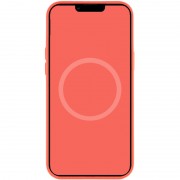 Чохол для Apple iPhone 12 Pro / 12 (6.1"") - Silicone case (AAA) full with Magsafe and Animation (Помаранчевий / Pink citrus)