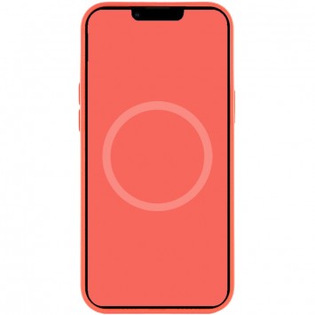 Чехол для Apple iPhone 12 Pro / 12 (6.1"") - Silicone case (AAA) full with Magsafe and Animation (Оранжевый / Pink citrus) - Чехлы для iPhone 12 Pro - изображение 3