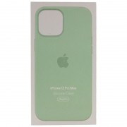Чехол для Apple iPhone 12 Pro Max (6.7"") - Silicone case (AAA) full with Magsafe and Animation (Зеленый / Pistachio)