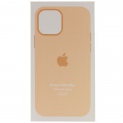 Чохол для Apple iPhone 12 Pro Max (6.7"") - Silicone case (AAA) full with Magsafe and Animation (Помаранчевий / Cantaloupe)