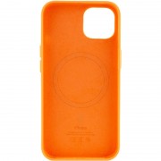 Чохол для Apple iPhone 13 (6.1"") - Silicone case (AAA) full with Magsafe and Animation (Помаранчевий / Marigold)