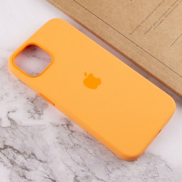 Чохол для Apple iPhone 13 (6.1"") - Silicone case (AAA) full with Magsafe and Animation (Помаранчевий / Marigold) - Чохли для iPhone 13 - зображення 6 
