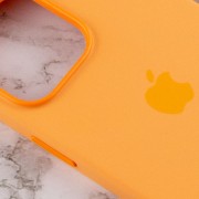 Чехол для Apple iPhone 13 Pro - Silicone case (AAA) full with Magsafe and Animation (Оранжевый / Marigold)