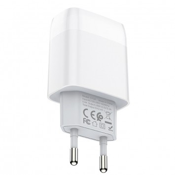 Зарядний пристрій для телефонів HOCO C73A (2USB/2.4A) (Білий) - Мережеві ЗП (220 В) - зображення 2 