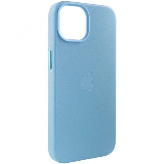 Шкіряний чохол для Apple iPhone 13 (6.1"") - Leather Case (AA) with MagSafe (Blue) - зображення 4 