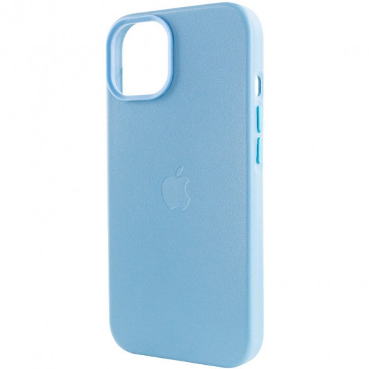 Шкіряний чохол для Apple iPhone 13 (6.1"") - Leather Case (AA) with MagSafe (Blue) - зображення 6 