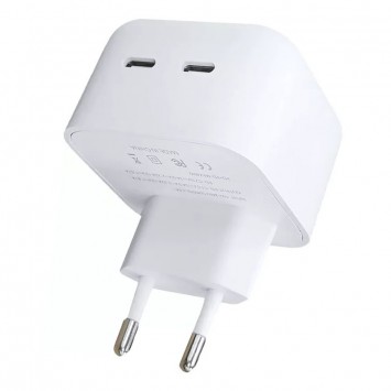 Блок швидкої зарядки Apple 35W Dual USB-C Power Adapter (A) (box) Білий - Мережеві ЗП (220 В) - зображення 1 