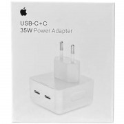 Блок быстрой зарядки Apple 35W Dual USB-C Power Adapter (A) (box) Белый