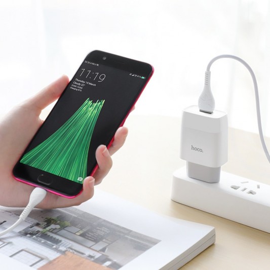 СЗУ Hoco C72A (1USB/2.1A) + MicroUSB - изображение 4