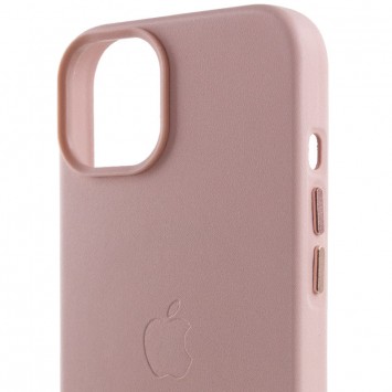 Шкіряний чохол для Apple iPhone 14 (6.1"") - Leather Case (AA) with MagSafe Sand Pink - зображення 4 