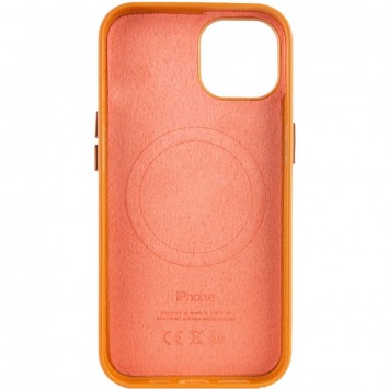 Шкіряний чохол для Apple iPhone 14 (6.1"") - Leather Case (AA) with MagSafe Коричневий / Coppe - Чохли для iPhone 14 - зображення 2 