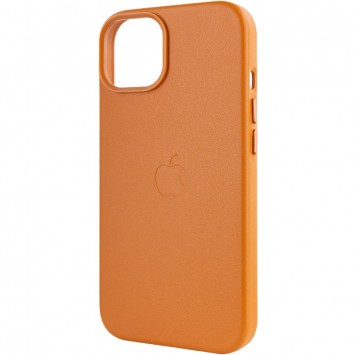 Шкіряний чохол для Apple iPhone 14 (6.1"") - Leather Case (AA) with MagSafe Коричневий / Coppe - Чохли для iPhone 14 - зображення 6 
