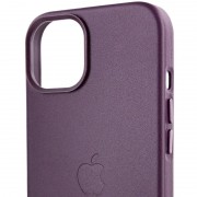 Шкіряний чохол для Apple iPhone 14 (6.1"") - Leather Case (AA) with MagSafe Dark violet