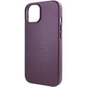 Кожаный чехол для Apple iPhone 14 (6.1"") - Leather Case (AA) with MagSafe Dark violet