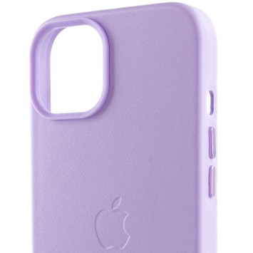 Шкіряний чохол для Apple iPhone 14 (6.1"") - Leather Case (AA) with MagSafe Elegant purple - зображення 5 